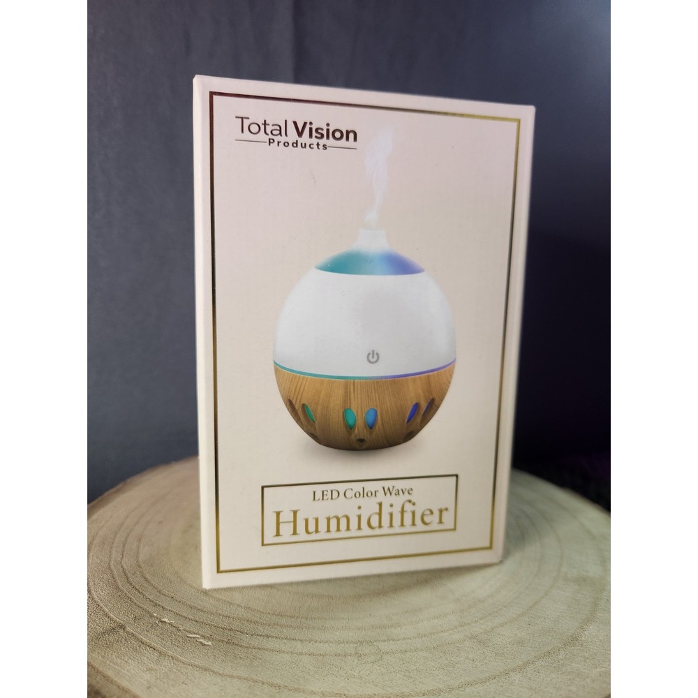 Humidifier Total Vision Sleek LED Color Changing Light Up‎ Wave Mist USB~NEW